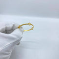 Elegant Gold Clover Bangle