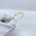 Elegant silver yellow bangle