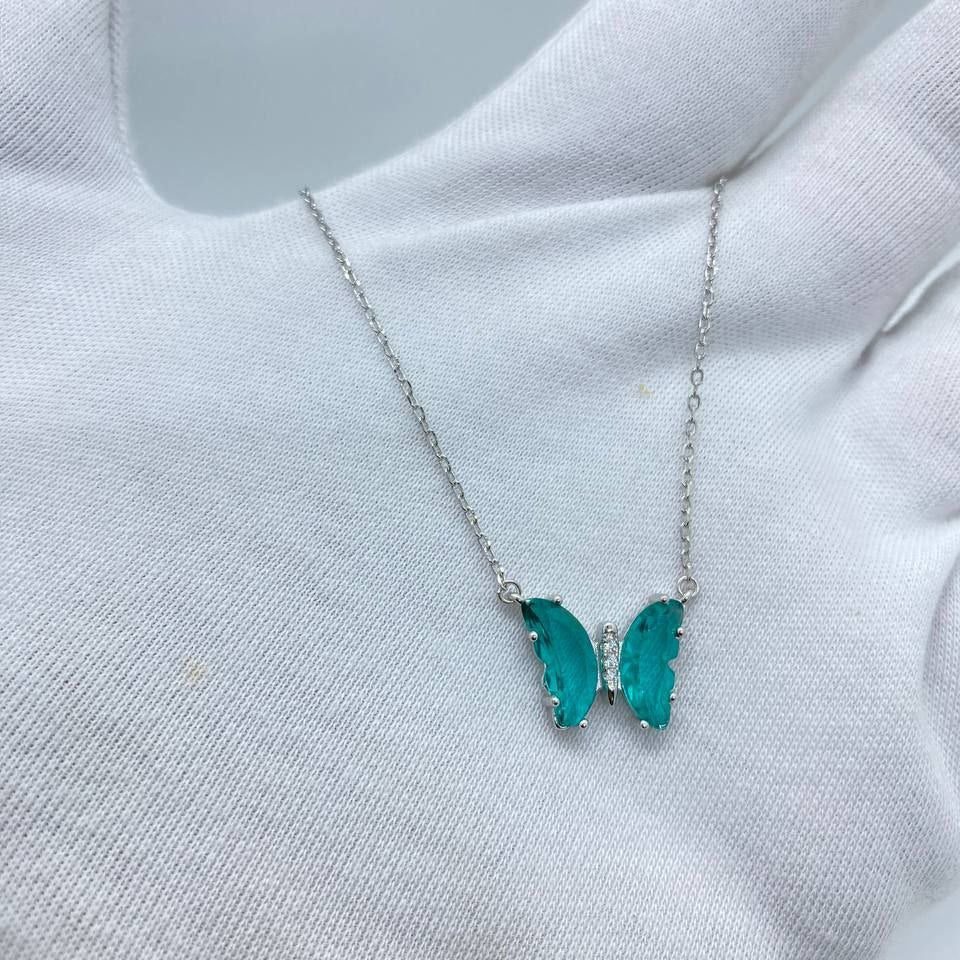 Emerald Butterfly Necklace