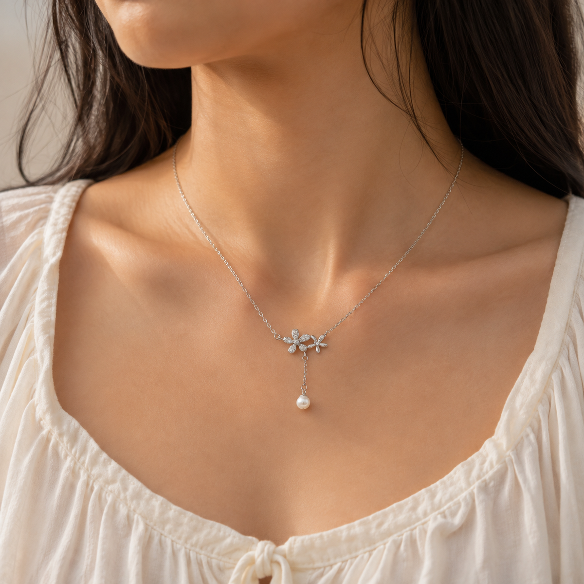 silver necklace