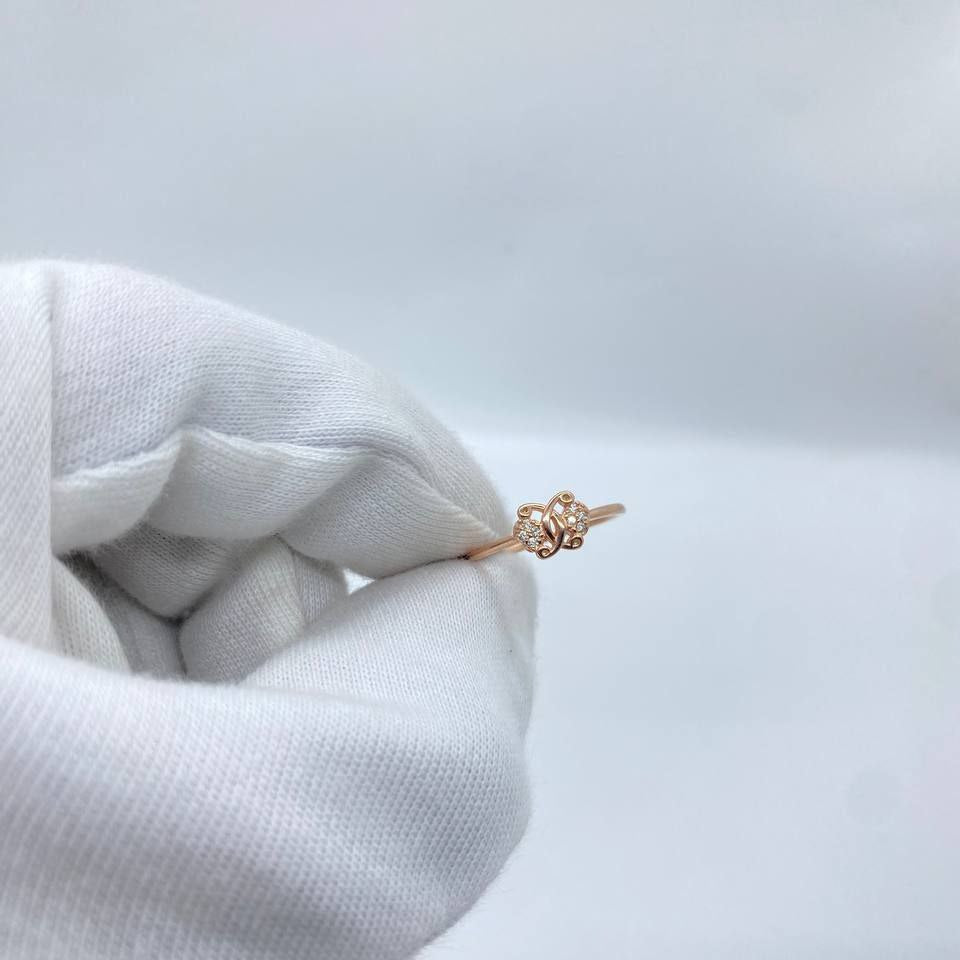 Floral Swirl Rose Gold Ring