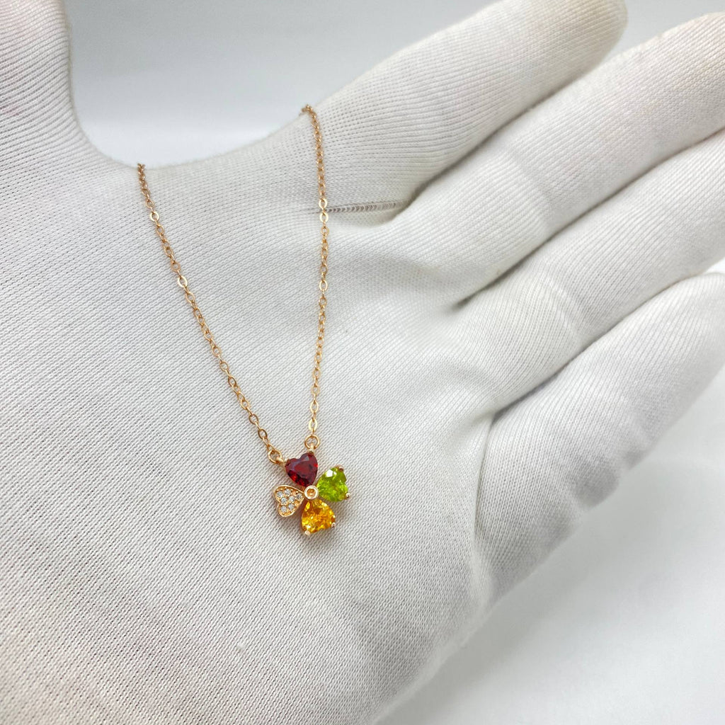 Gemstone Flower Necklace