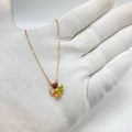 Gemstone Flower Necklace