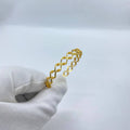 Geometric Diamond Gold Bangle
