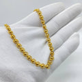 Gold Beaded Circle Link Chain
