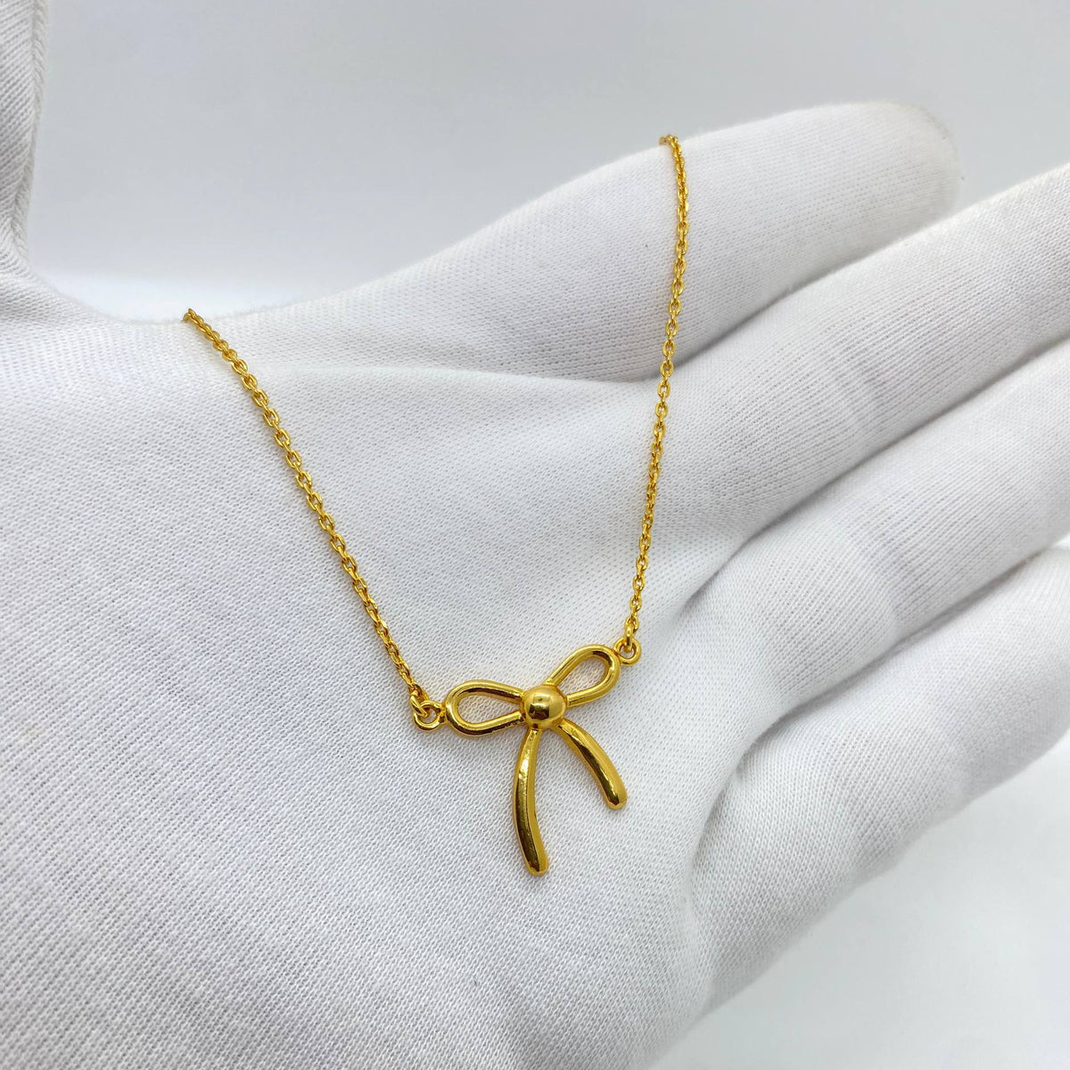 Gold Bow Necklace