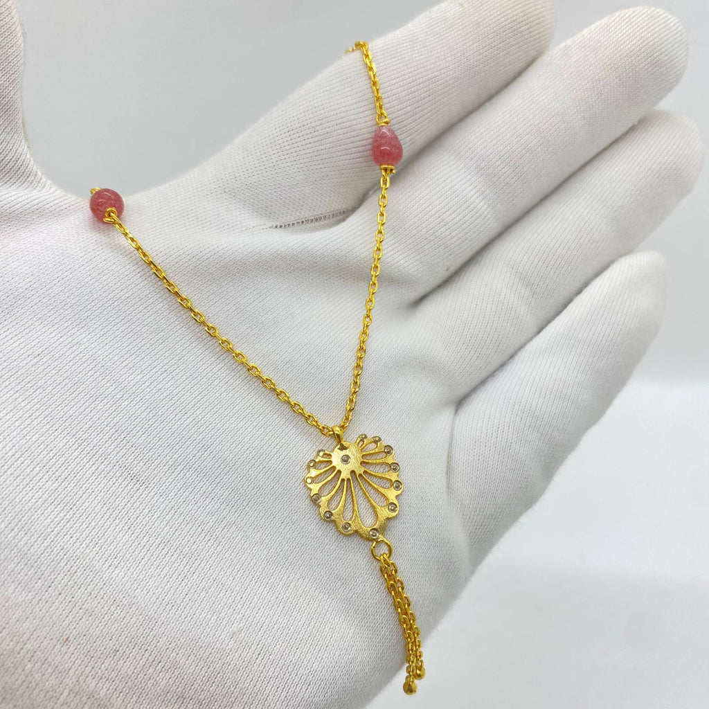 Gold Filigree Tassel Necklace
