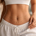 Gold Leaf Charm Waist Chain