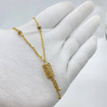 Gold Mesh Tassel Necklace