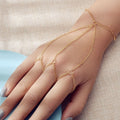 Golden Bead Hand Chain