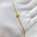 Golden Floral Charm Bracelet