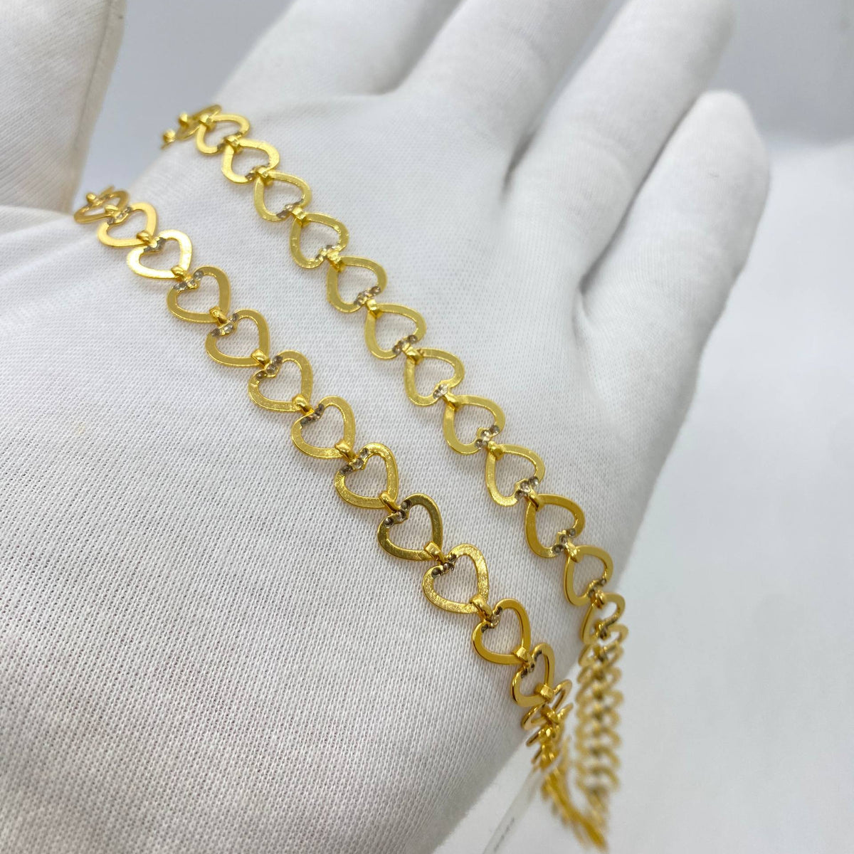 Golden Heart Anklets