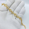 Golden Heart Link Bracelet