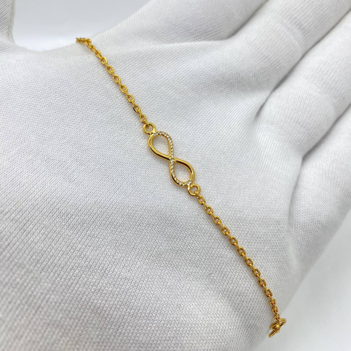 Golden Infinity Crystal Bracelet