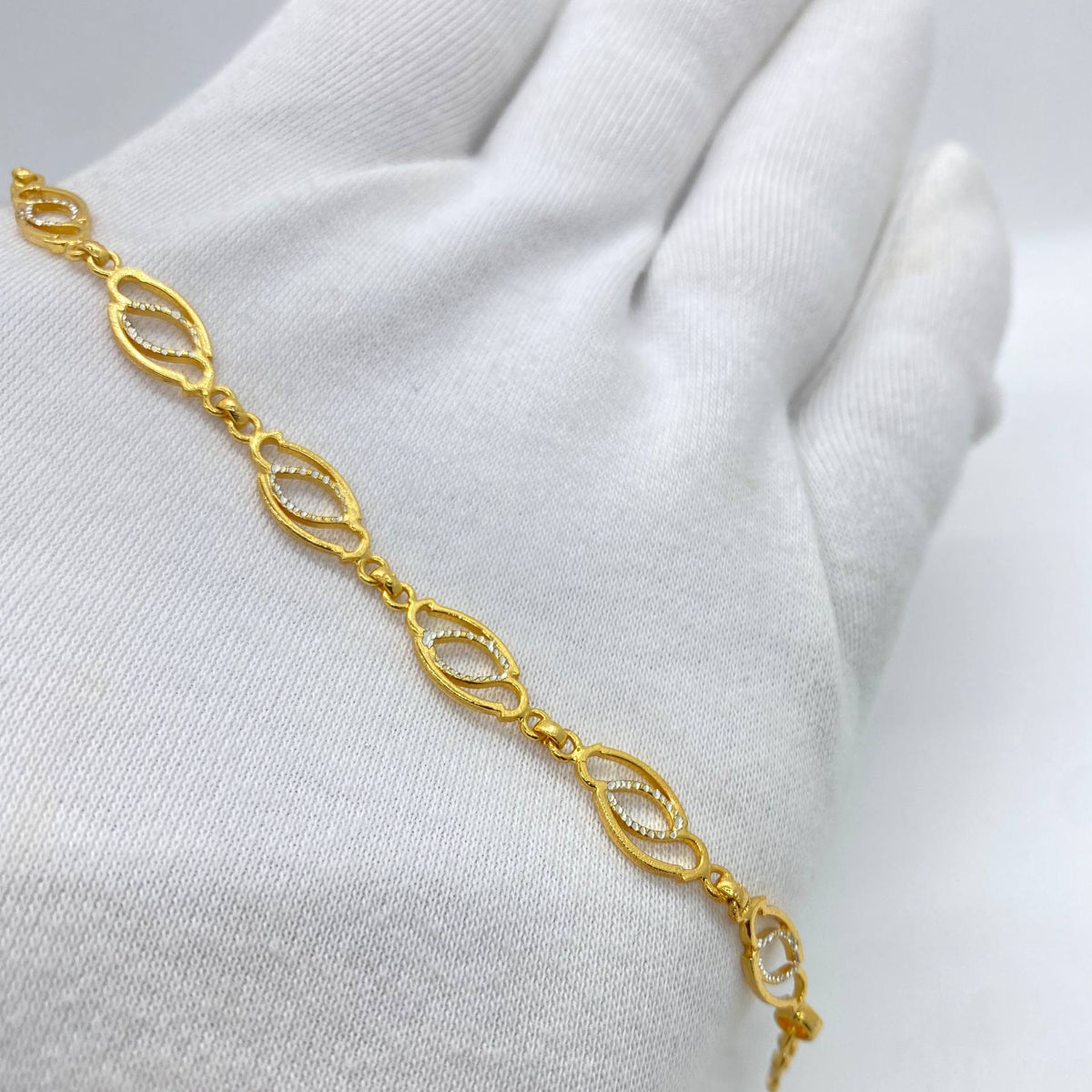 Golden Infinity Link Crystal Bracelet