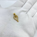 Golden Teardrop Heart Crystal Pendant
