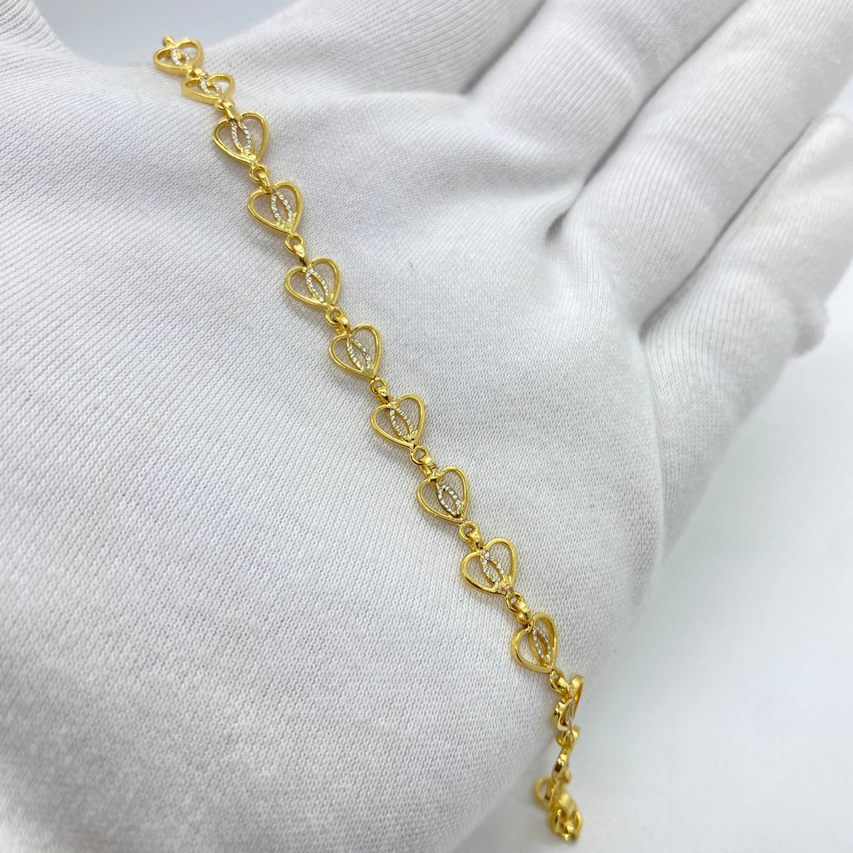 Golden Triple Infinity Link Bracelet