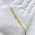 Golden Triple Infinity Link Bracelet