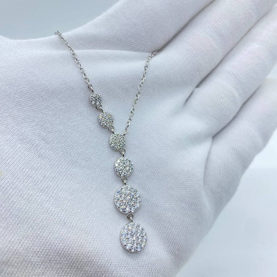 Graduated Crystal Lariat Necklace