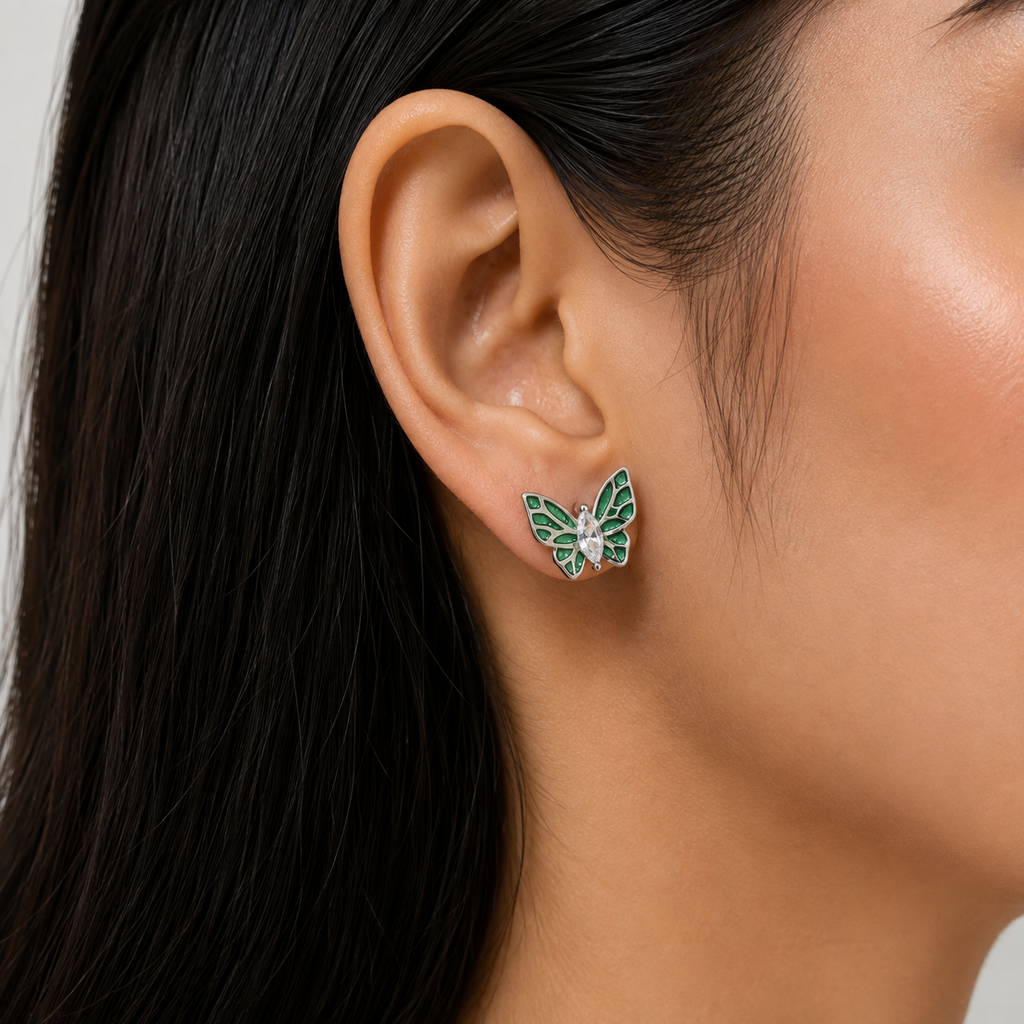 silver earrings