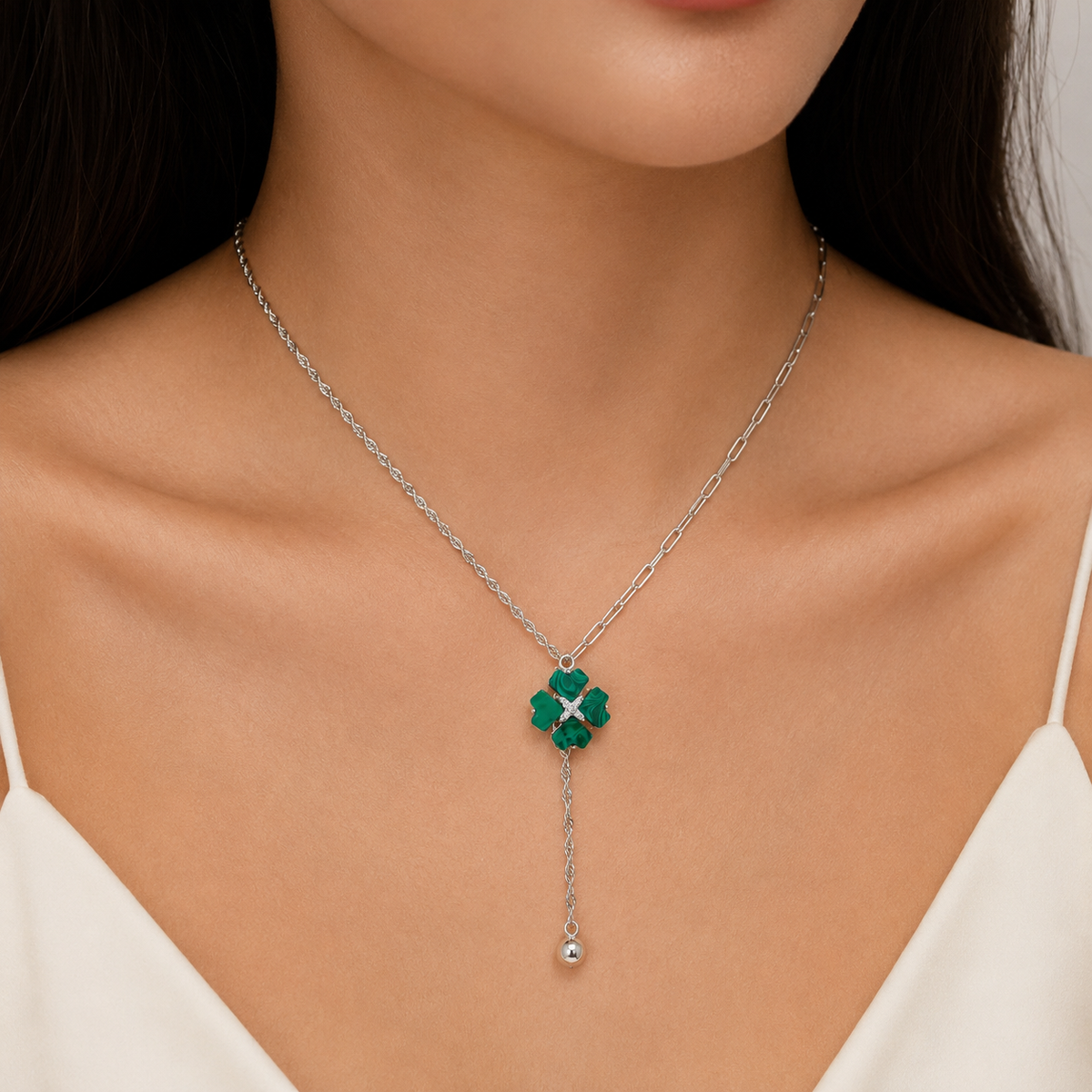 silver necklace