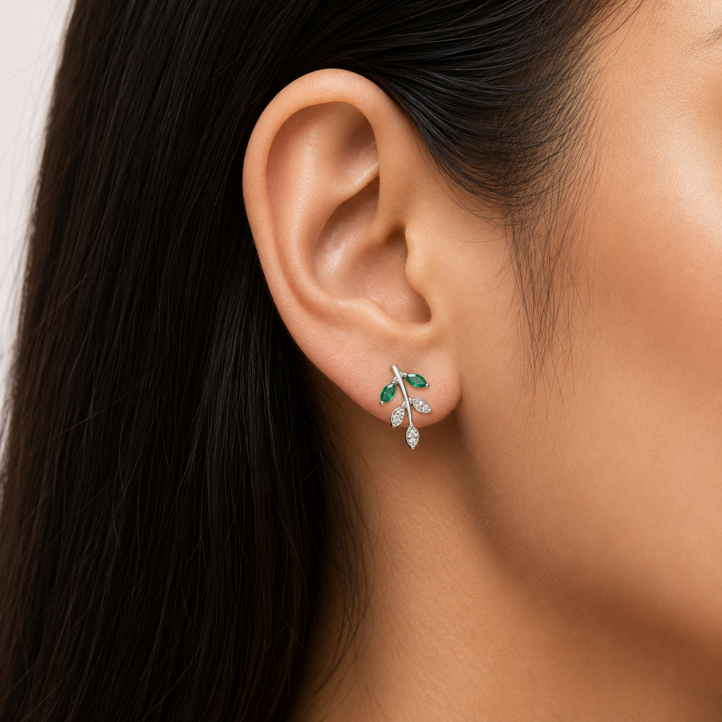 silver earrings