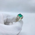 Green Stone Silver  Ring