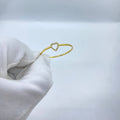 Heart Charm silver Bangle