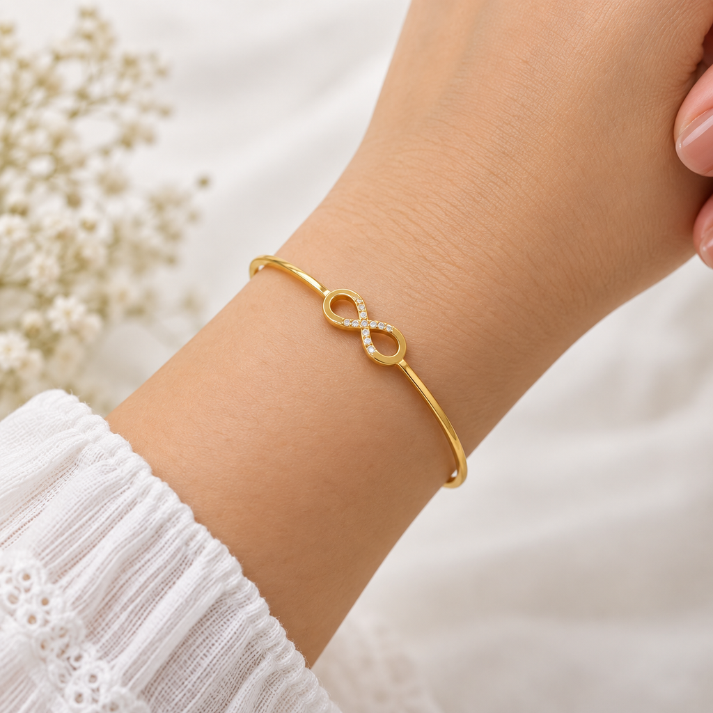  Infinity Gold Bangle