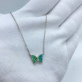 Iridescent Butterfly Necklace