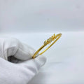 Letter Couple Yellow Silver Bangle