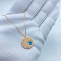 Moon & Blue Star Pendant Necklace
