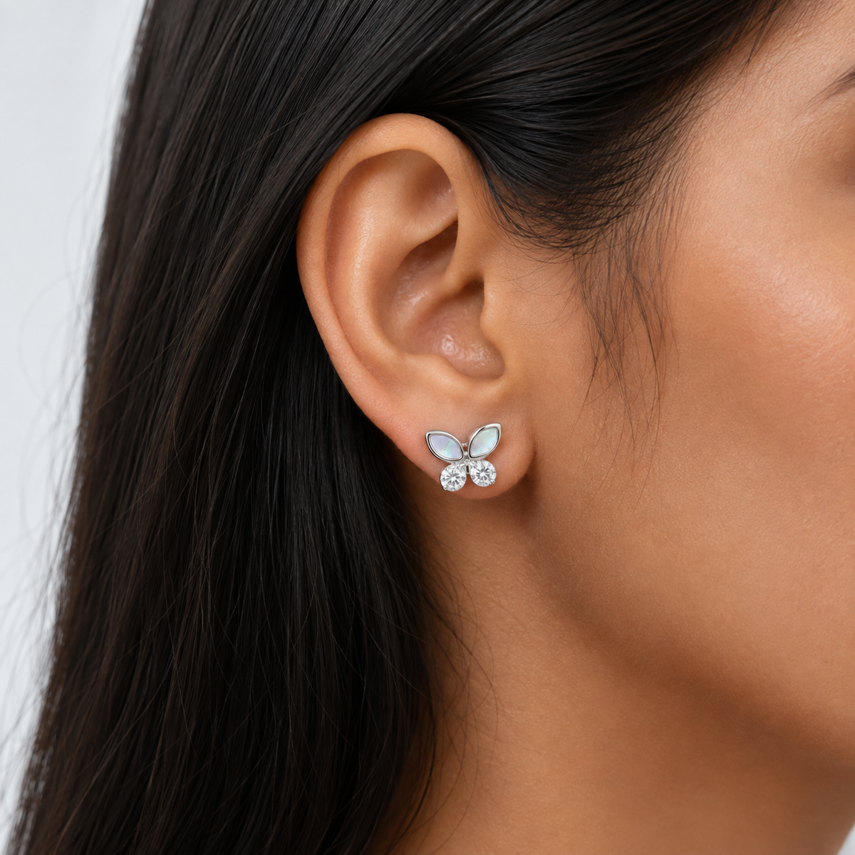 silver earrings