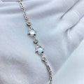 Mother of Pearl Floral Silver Bracelet