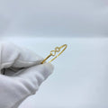Open Heart Crystal Gold Bangle