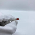 Orange Rectangle Stone Silver Men’s Ring