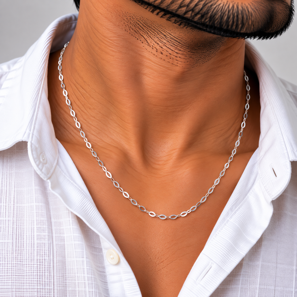 Oval Silver Chain