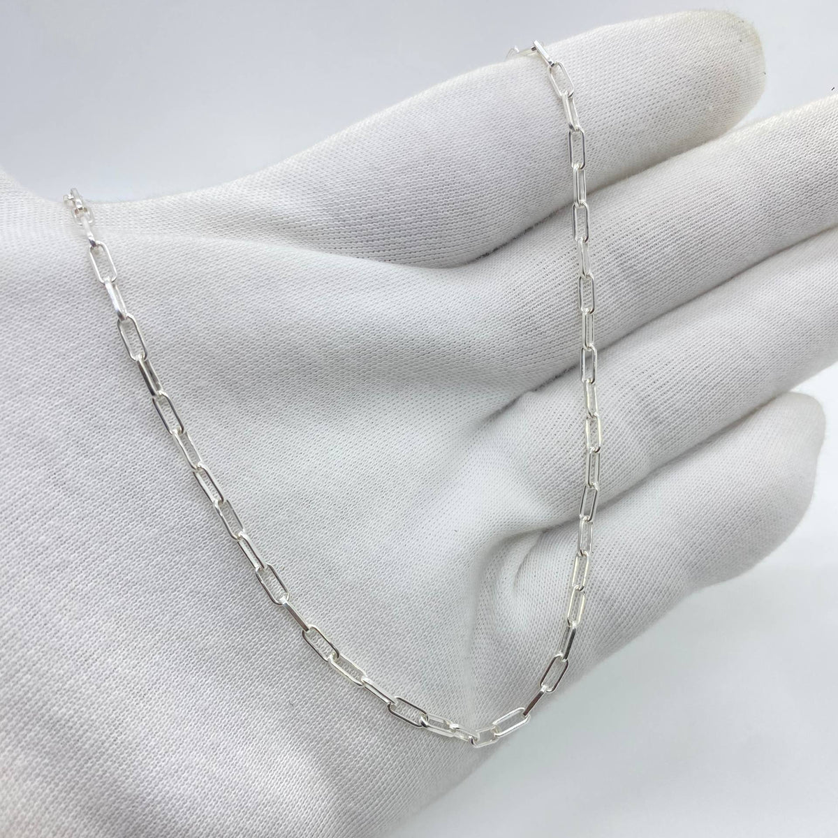 Paperclip Link Silver Chain