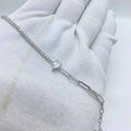 Pear Cut Crystal Silver Bracelet