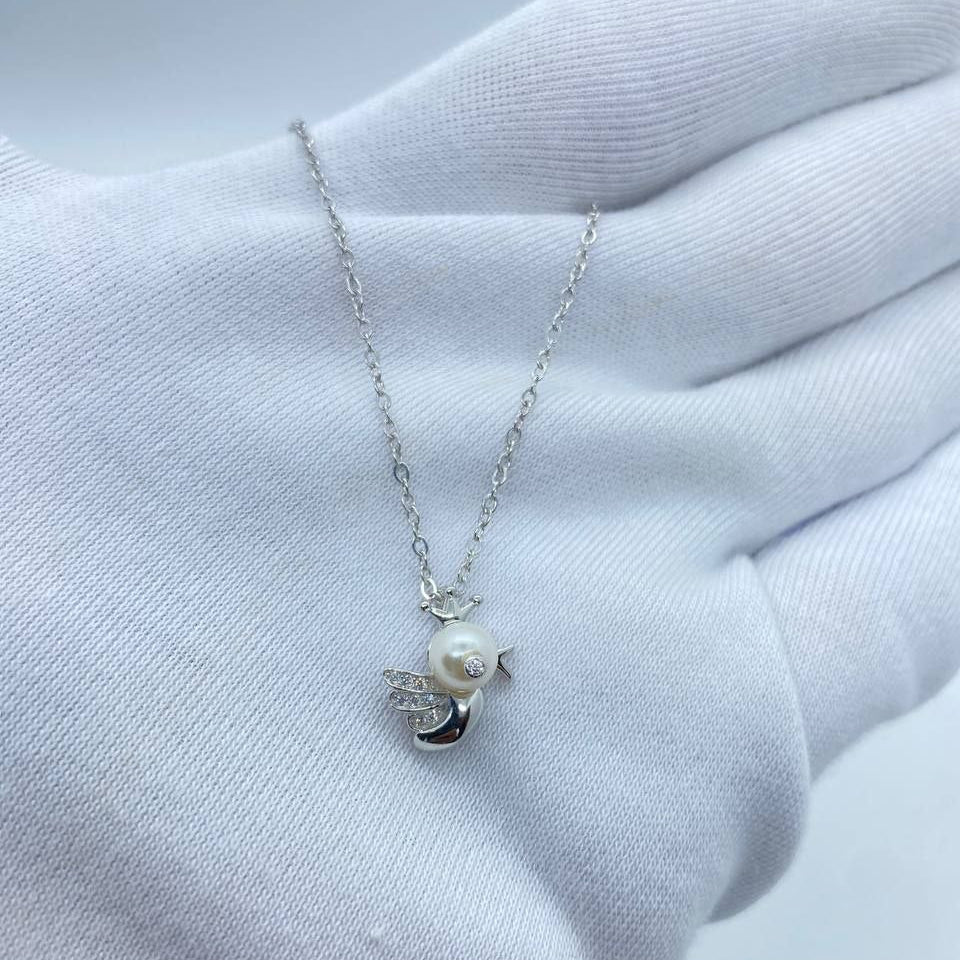 Pearl Angel Pendant Necklace