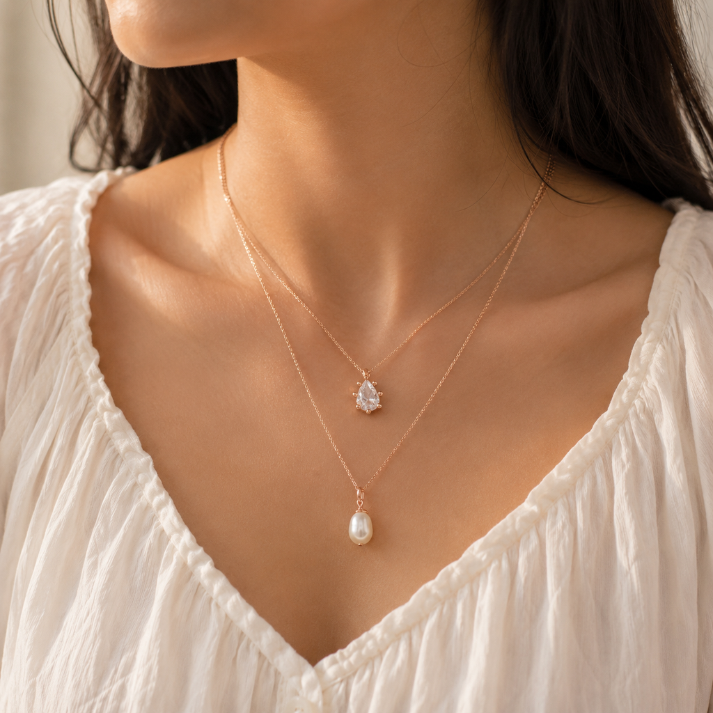 silver necklace