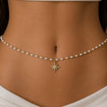 Pearl Starburst Pendant Waist Chain