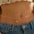 Pearl Starfish Charm Waist Chain