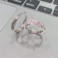 Pink Blossom Couple Ring
