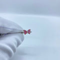 Pink Butterfly Silver Ring