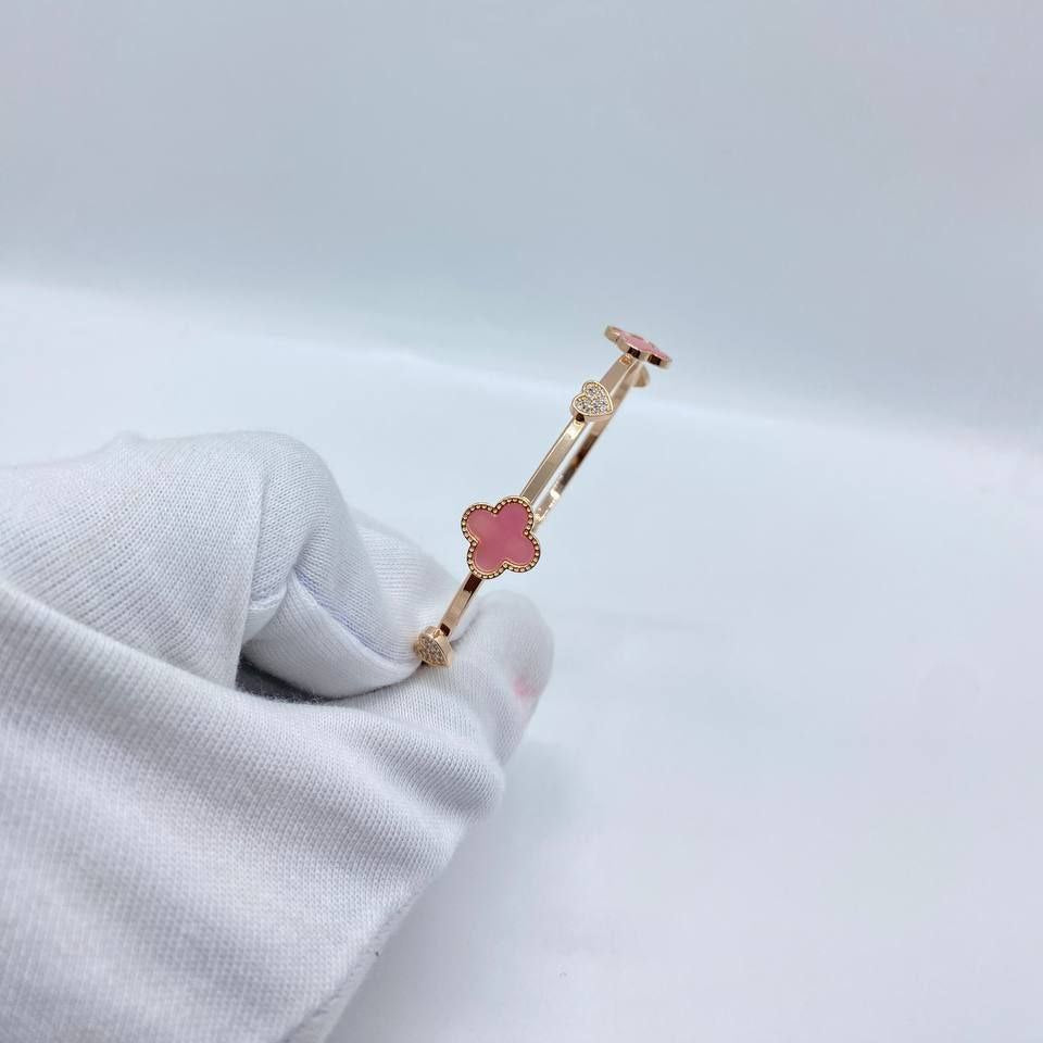 Pink Clover Rose Bangle