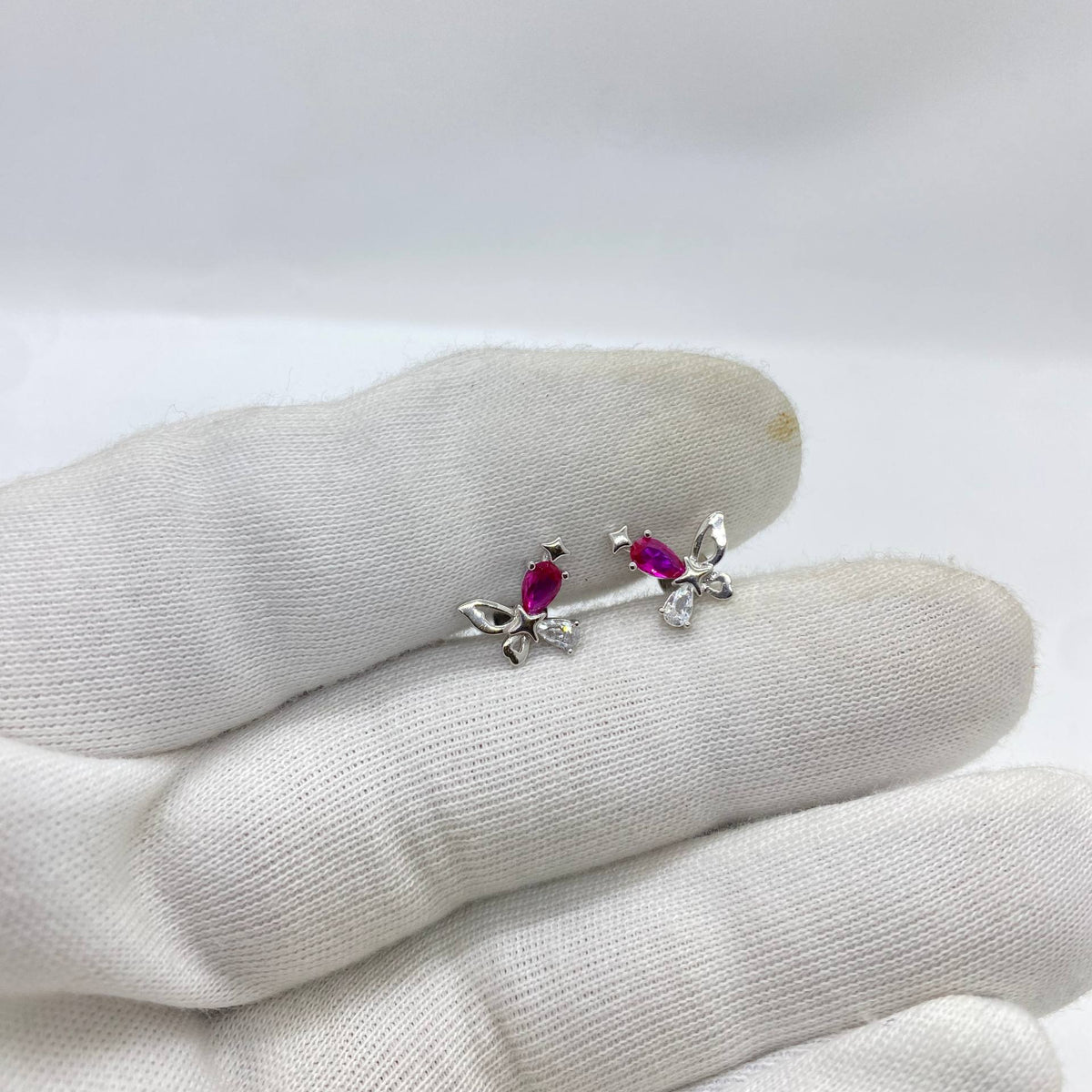 silver earrings