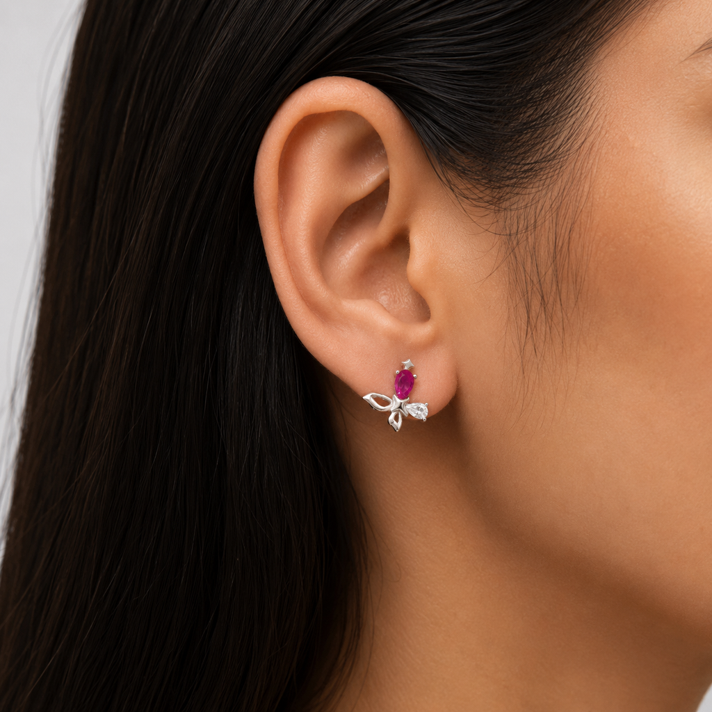 silver earrings