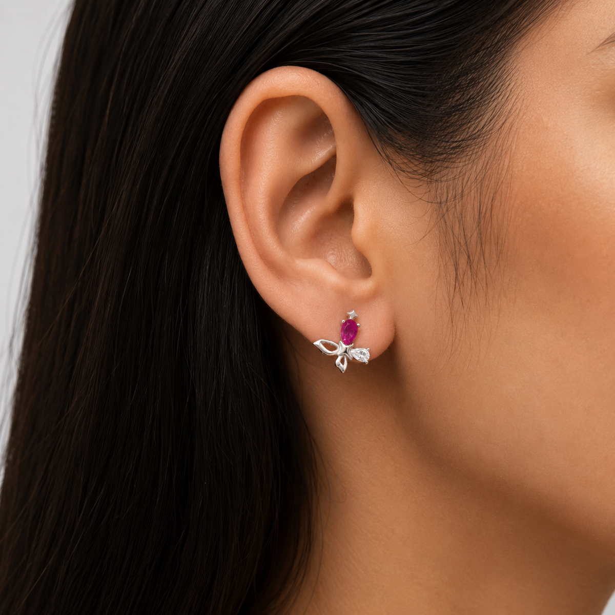 silver earrings