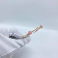 Pink Flower Rose Gold Bangle